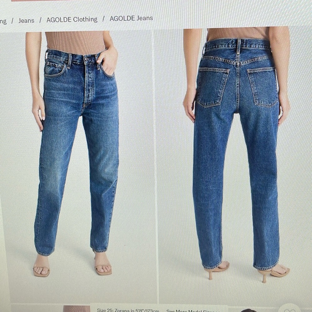 Agolde 90s pinch waist high rise straight jeans- portrait